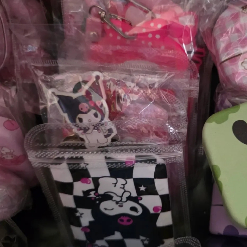 Kids Clear Pink Character Card Holder with Strap
